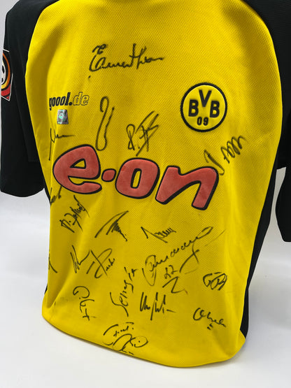 BVB Trikot 2001/2002 Teamsigniert Borussia Dortmund Jan Koller Gool L