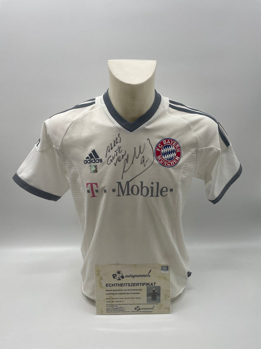 Bayern München Trikot Giovane Elber signiert Autogramme Bundesliga Adidas 164