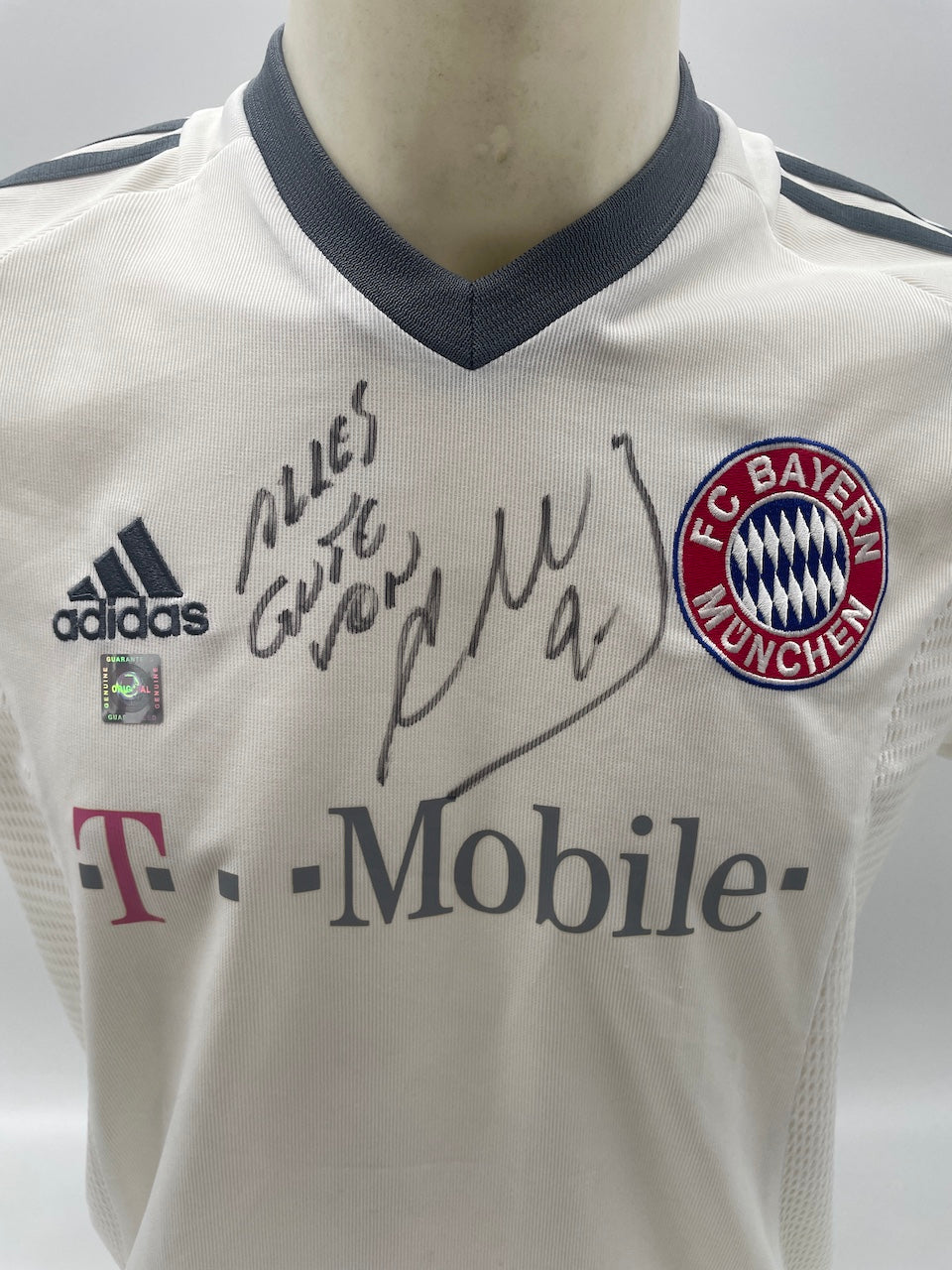 Bayern München Trikot Giovane Elber signiert Autogramme Bundesliga Adidas 164