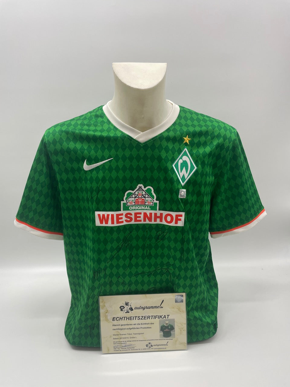 Werder Bremen Trikot 2013/2014 Teamsigniert Autogramm COA Nike L