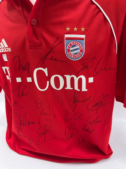 Bayern München Trikot 2005/2006, 2006/2007 Teamsigniert Autogramm COA Adidas L