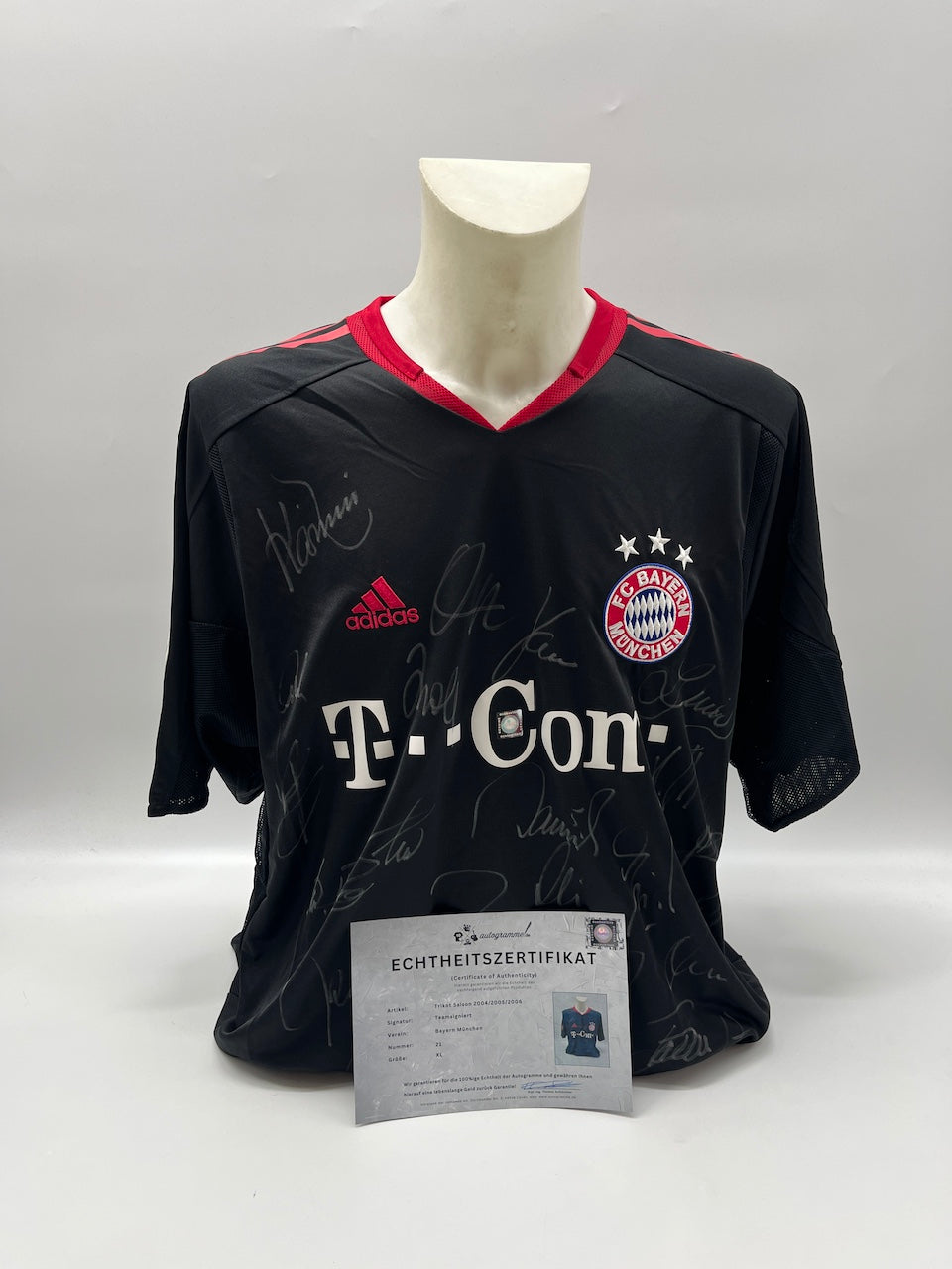 Bayern München Trikot 2004/2005, 2005/2006 Teamsigniert Autogramm COA Adidas XL