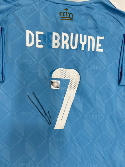 Belgien Trikot Kevin De Bruyne signiert im Rahmen COA Adidas 140