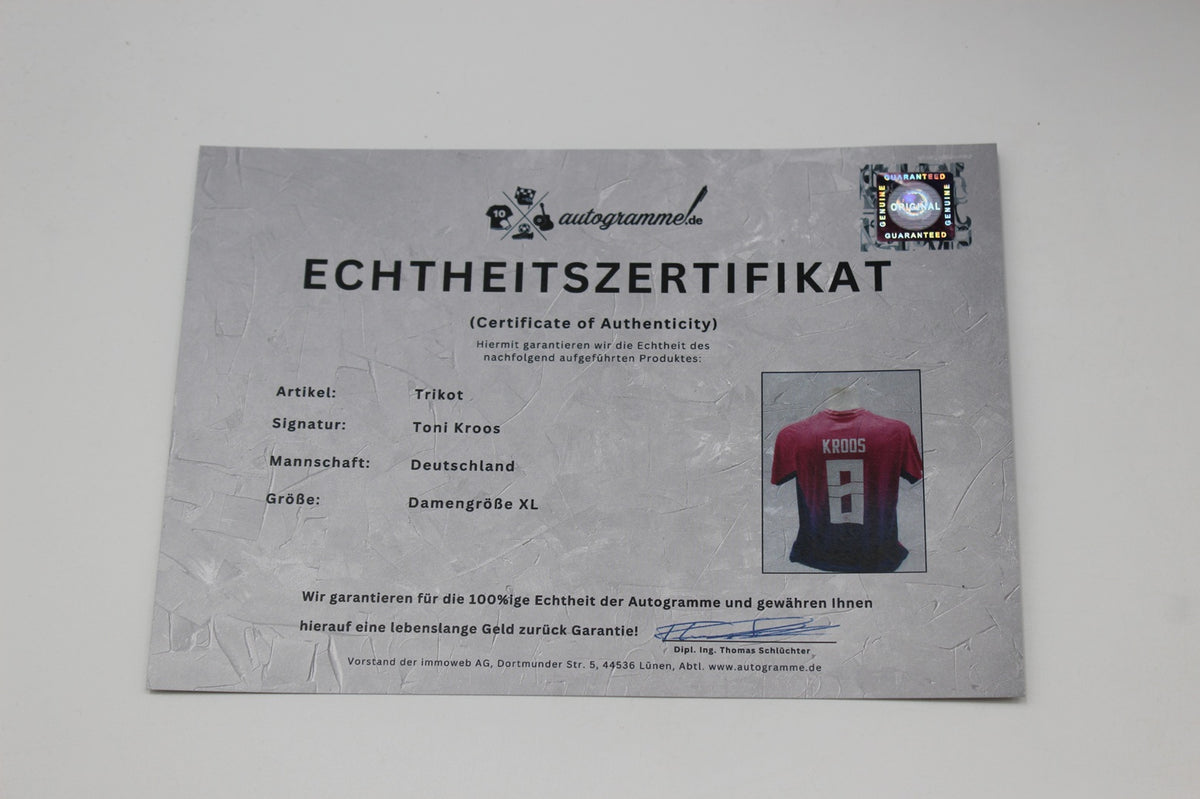 DFB Trikot Toni Kroos signiert Autogramme Adidas Deutschland Damengröße XL