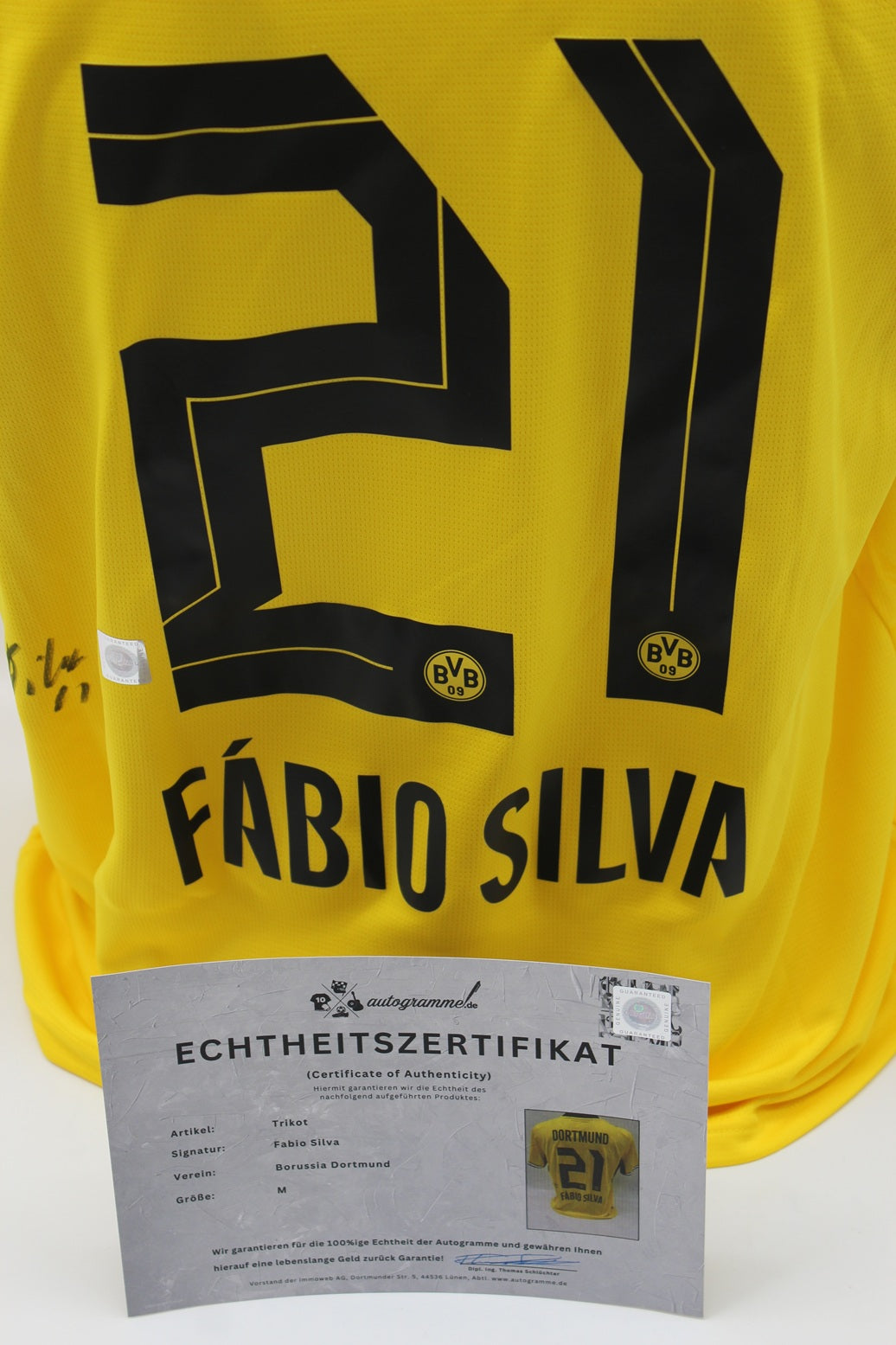 Borussia Dortmund Trikot Fabio Silva COA BVB Puma neu M 26/27