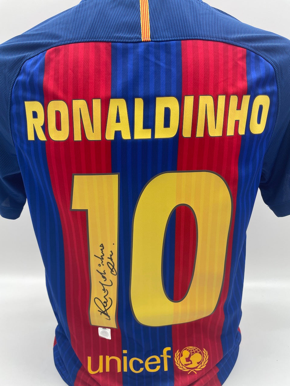 FC Barcelona Trikot Ronaldinho signiert Autogramm Nike COA S