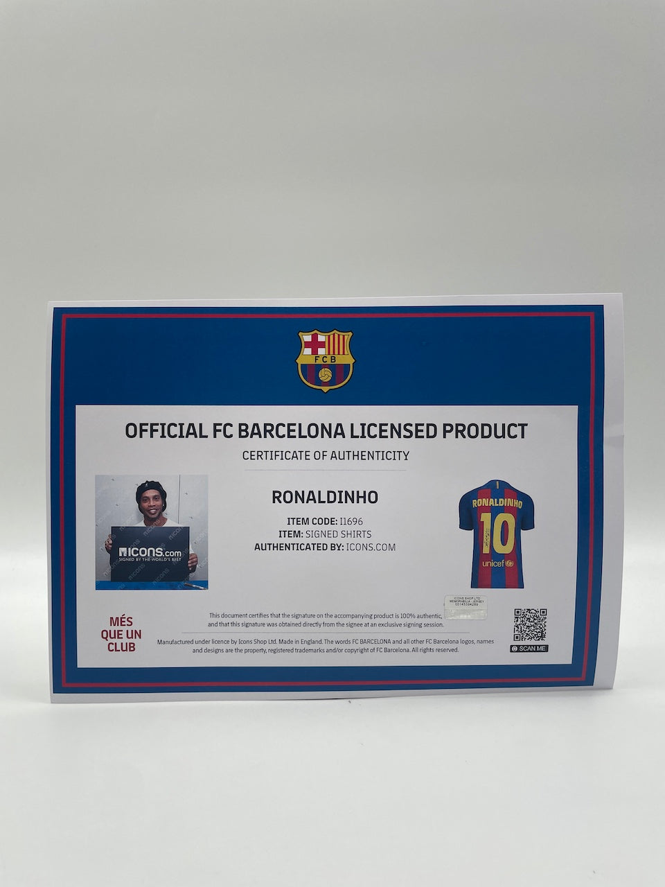 FC Barcelona Trikot Ronaldinho signiert Autogramm Nike COA S