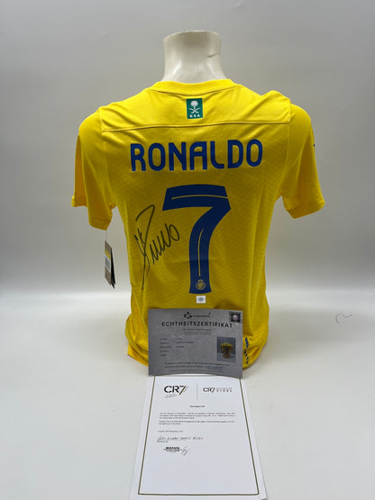 Al Nassr FC Trikot Cristiano Ronaldo signiert Autogramm COA Fußball S