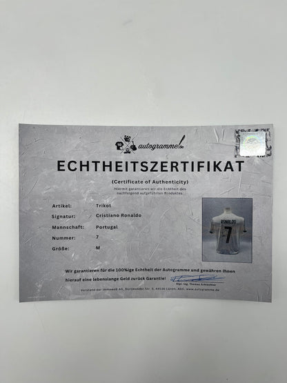 Portugal Trikot Cristiano Ronaldo signiert Autogramm COA Fußball M
