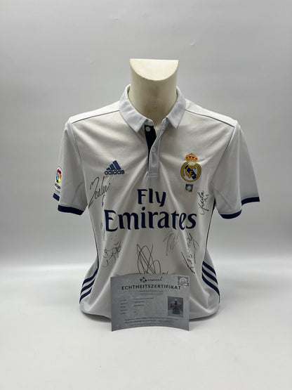 Real Madrid Trikot 2016/2017 Teamsigniert La Liga Autogramm Adidas M