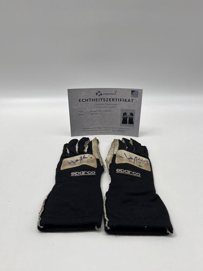 Jean Alesi original getragen & signierte Fahrerhandschuhe DTM