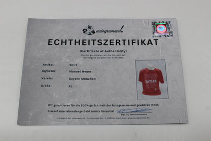 Bayern München Shirt Manuel Neuer signiert Autogramm FCB XL