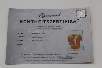Bayer Leverkusen Authentic Trikot Mark Flekken signiert New Balance neu L