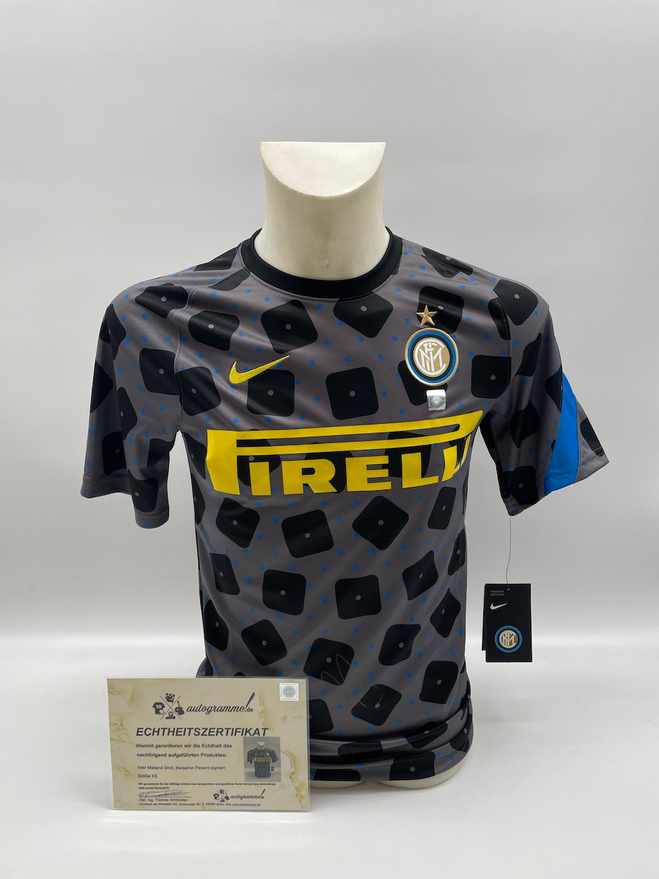 Inter Milan Shirt Benjamin Pavard signed Italy autograph Nike XS