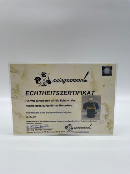Inter Mailand Shirt Benjamin Pavard signiert Italien Autogramm Nike XS