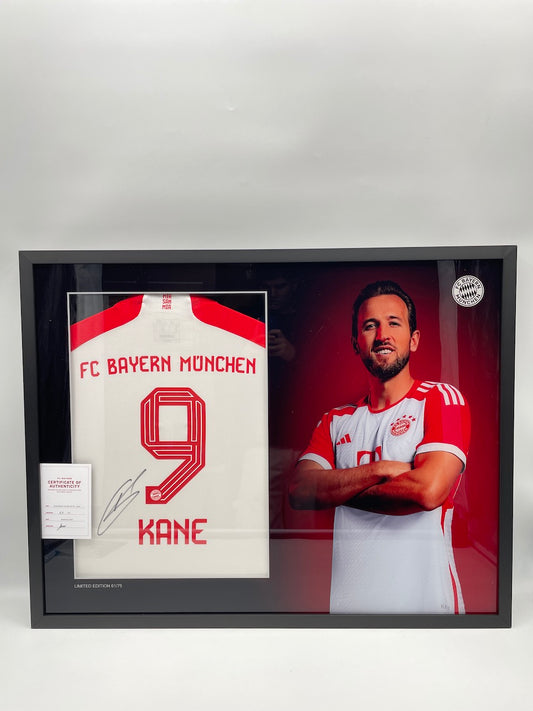 Bayern München Trikot Harry Kane signiert im Rahmen COA Adidas