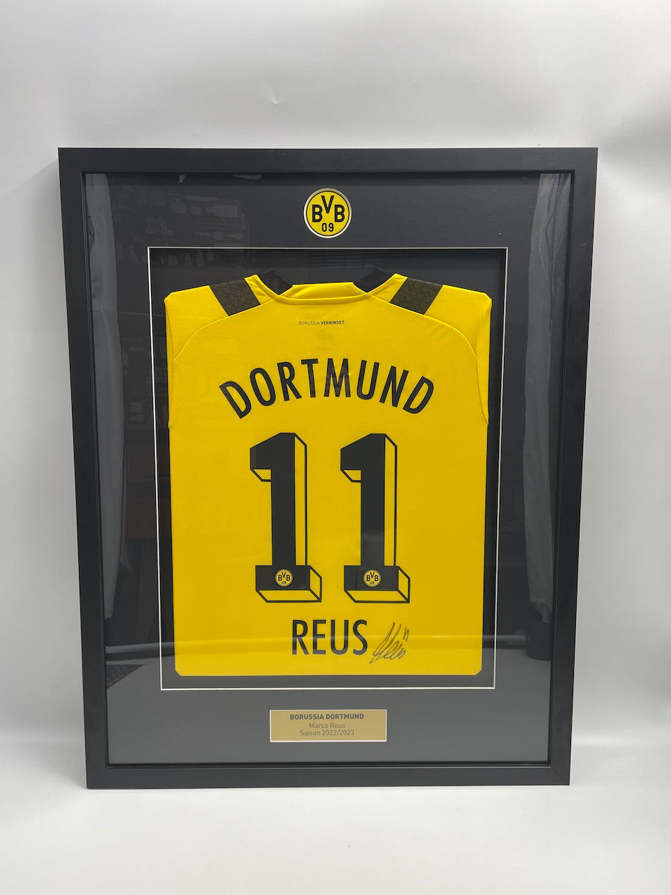 Borussia Dortmund Trikot Marco Reus signiert im Rahmen Puma BVB