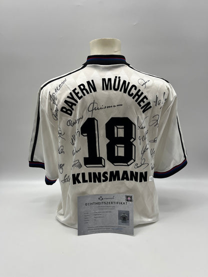 Bayern München Trikot 1996/1997/1998 Teamsigniert Autogramm Adidas L
