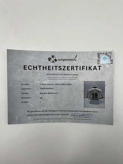 Bayern München Trikot 1996/1997/1998 Teamsigniert Autogramm Adidas L