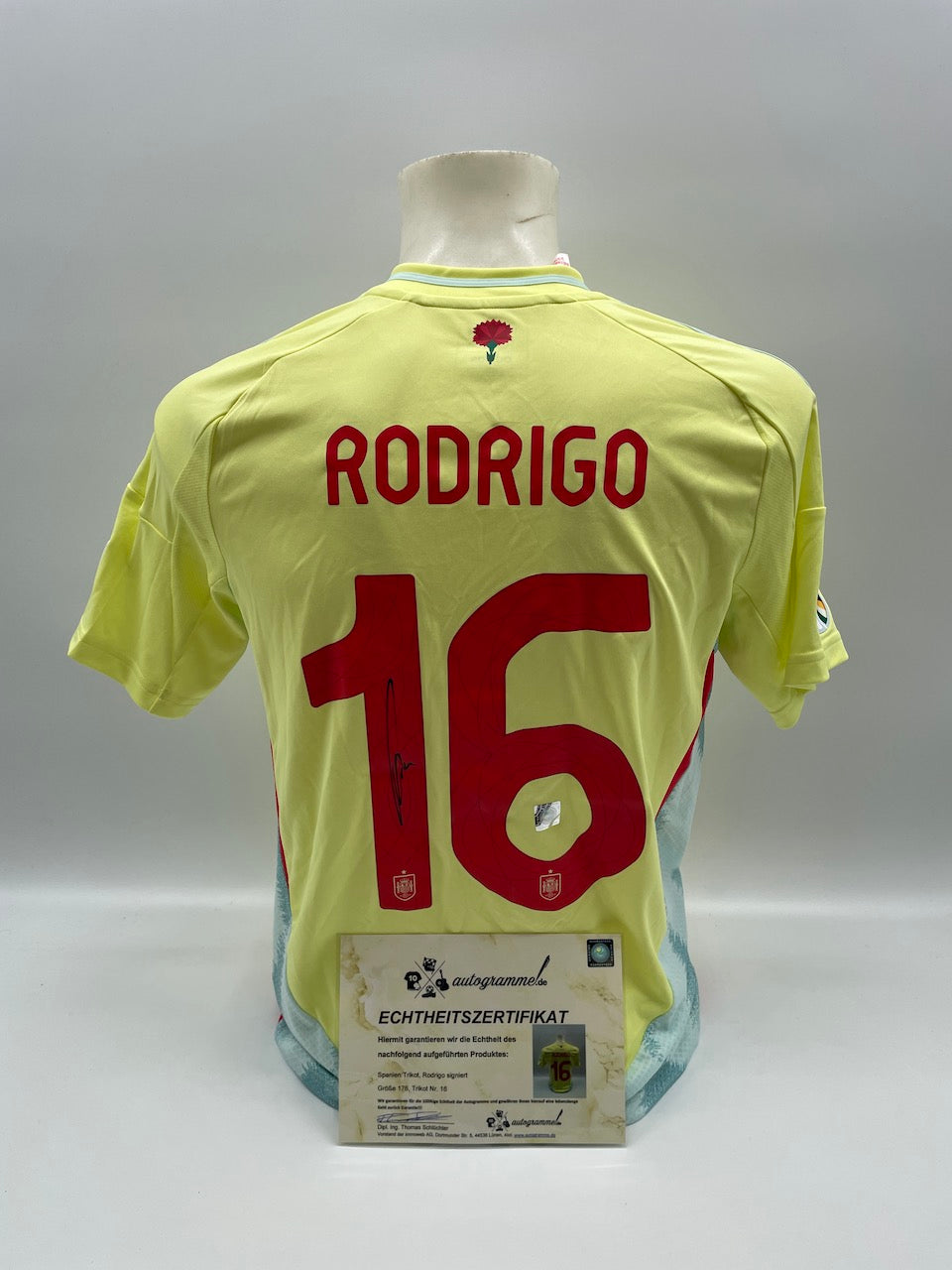 Spanien Trikot Rodrigo signiert Adidas Fußball Neu Spanien 176