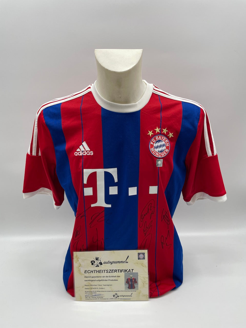 Bayern München Trikot 2014/2015 Teamsigniert Autogramm COA Adidas L