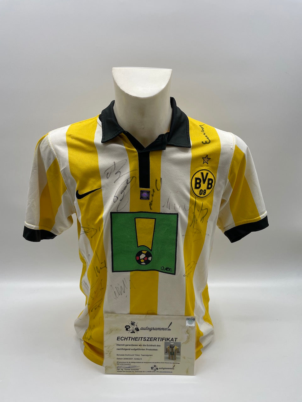 BVB Trikot 2006/2007 Teamsigniert Borussia Dortmund COA Nike S