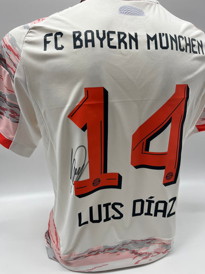Bayern München Trikot Luis Diaz signiert Autogramm Adidas COA M