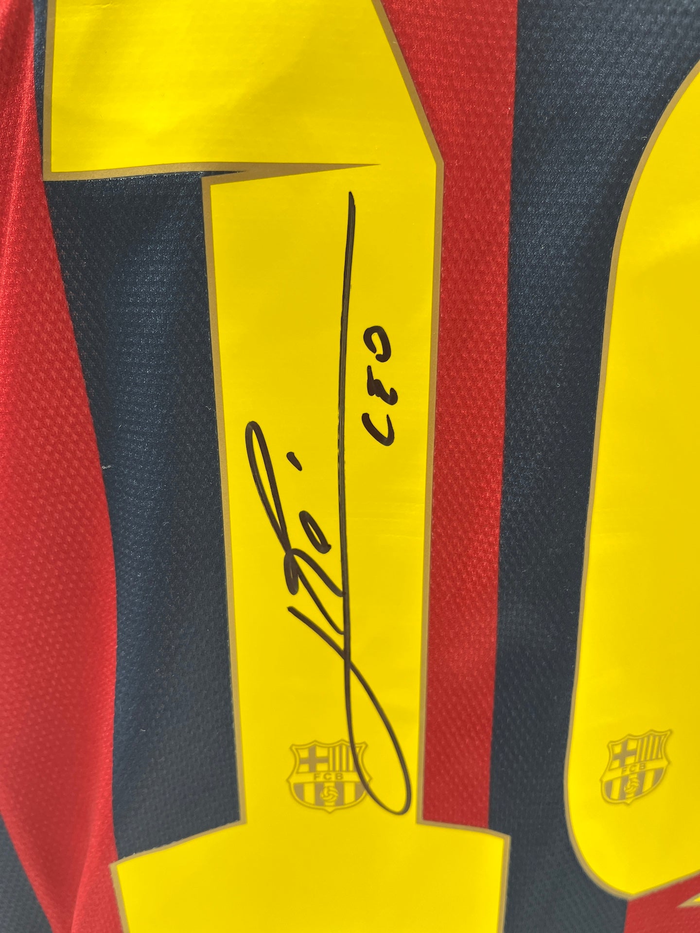 FC Barcelona Trikot Lionel Messi signiert Autogramm Nike COA L