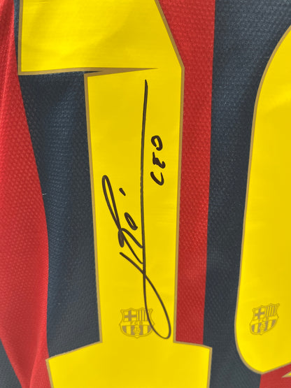 FC Barcelona Trikot Lionel Messi signiert Autogramm Nike COA L