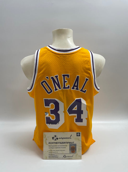 Los Angeles Lakers Jersey Shaquille O’Neal signiert NBA Basketball COA M