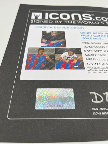 FC Barcelona Trikot Messi, Neymar & Suarez signiert Autogramm Nike COA L