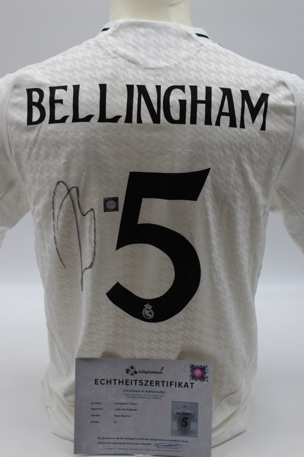 Real Madrid Trikot Jude Bellingham signiert Autogramm Adidas neu M