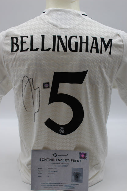 Real Madrid Trikot Jude Bellingham signiert Autogramm Adidas neu M