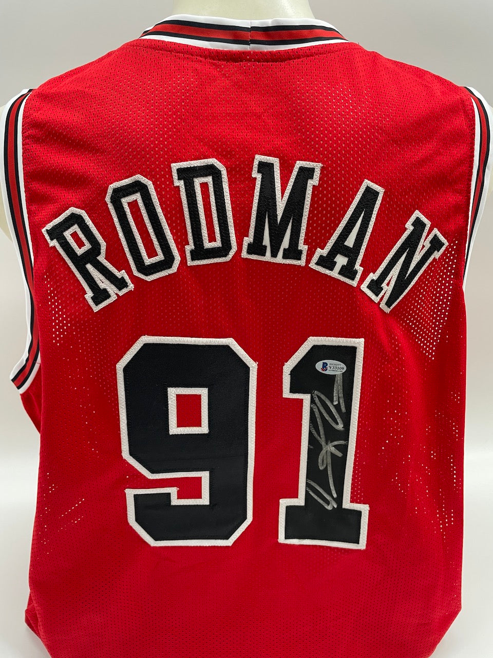 Chicago Bulls Jersey Dennis Rodman signiert NBA Basketball COA XL