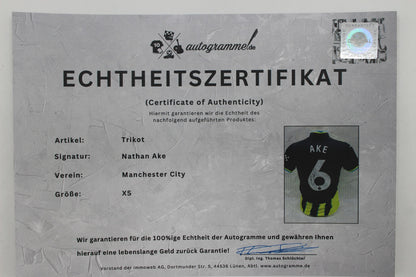 Manchester City Trikot Nathan Ake signiert Autogramm Puma COA neu XS 24/25