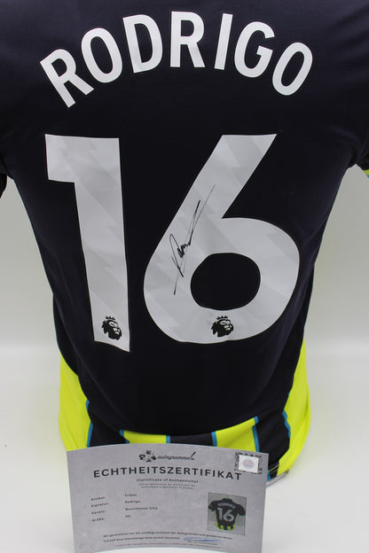 Manchester City Trikot Rodri signiert Autogramm Puma COA neu XS 24/25