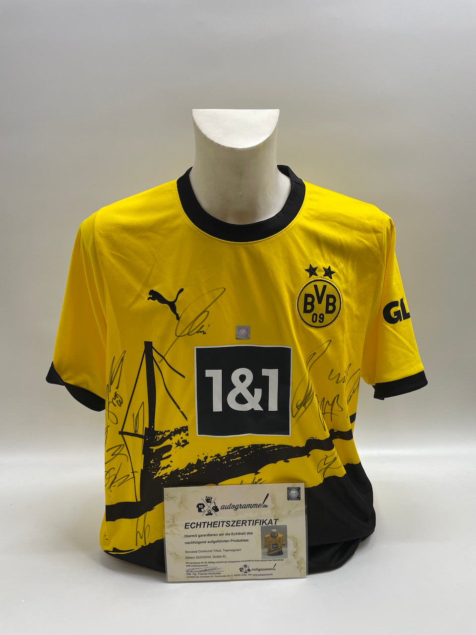 BVB Trikot 2023/2024 Teamsigniert Borussia Dortmund COA Neu Puma XL