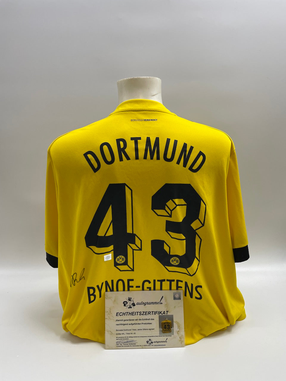 Borussia Dortmund Trikot Jamie Gittens signiert BVB Autogramm Puma 4XL