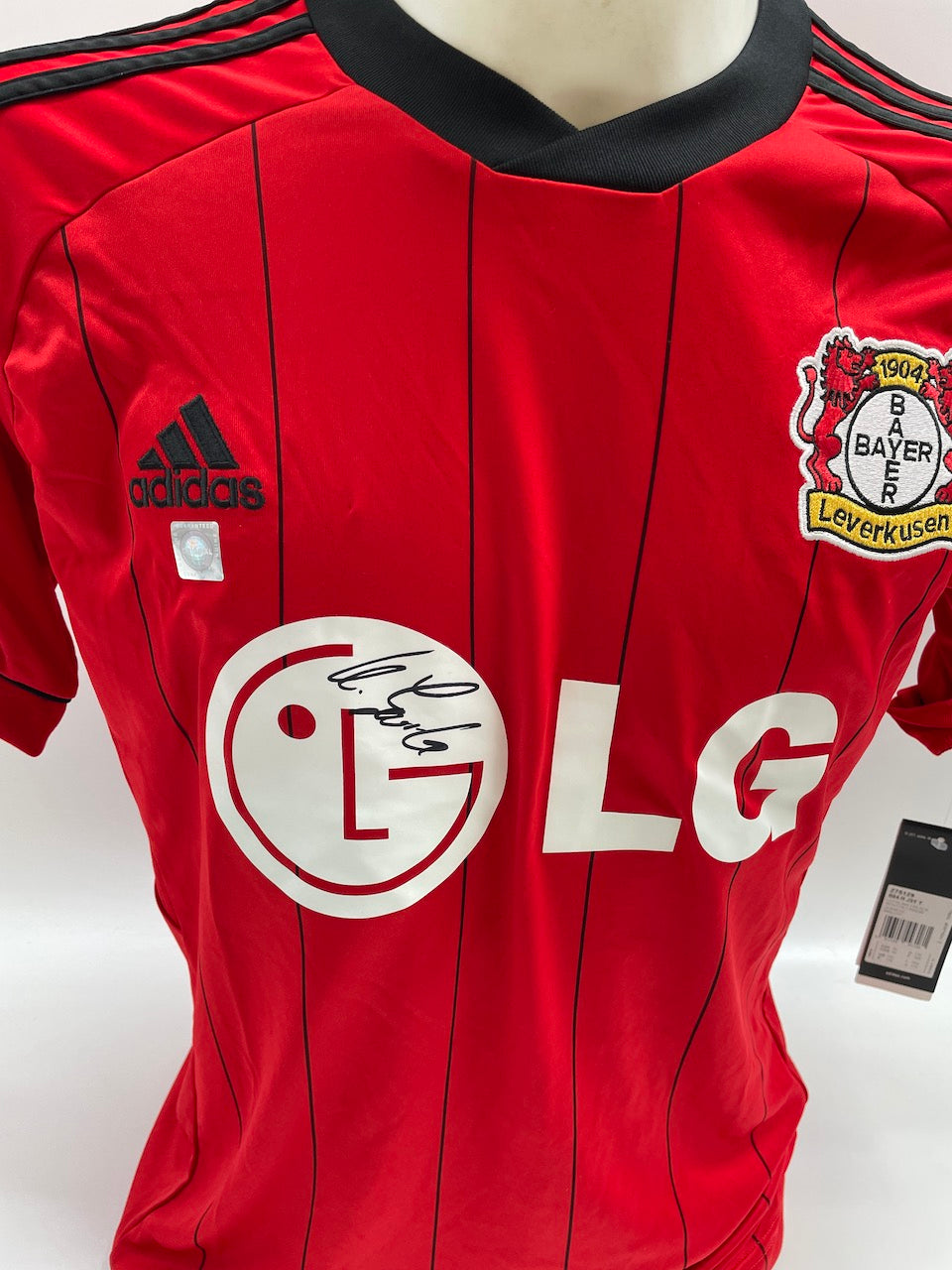 Bayer Leverkusen Trikot Ulf Kirsten signiert Autogramm COA Adidas 176