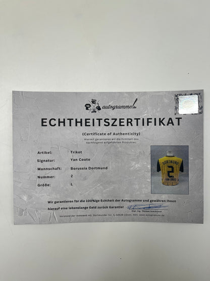 Borussia Dortmund Trikot Yan Couto signiert BVB Puma L