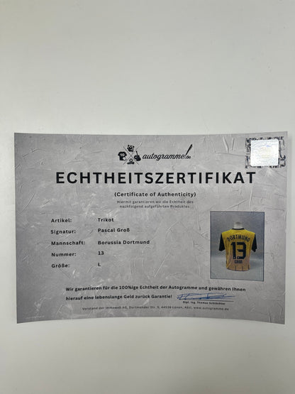 Borussia Dortmund Trikot Pascal Groß signiert Puma Autogramm L