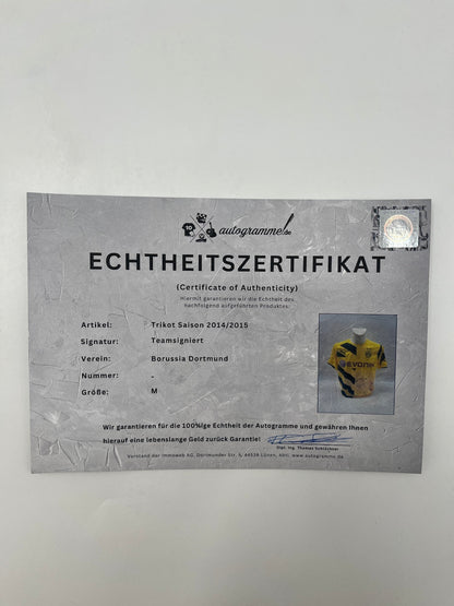 BVB Trikot 2014/2015 Teamsigniert Borussia Dortmund COA Puma M