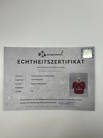 Bayern München Trikot 2000/2001 Teamsigniert Autogramm CL Adidas XL