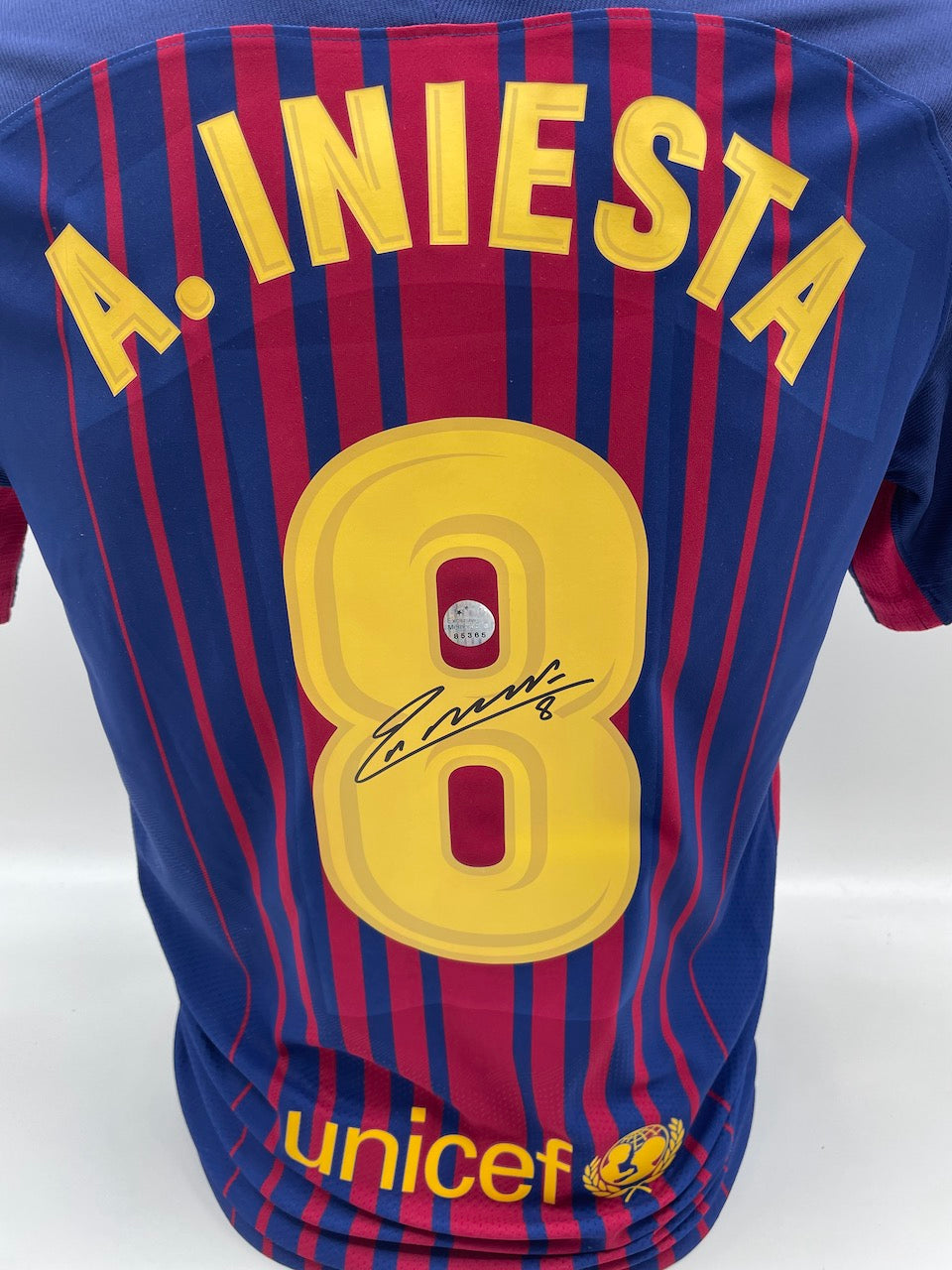 FC Barcelona Trikot Andres Iniesta signiert Autogramm Nike COA S