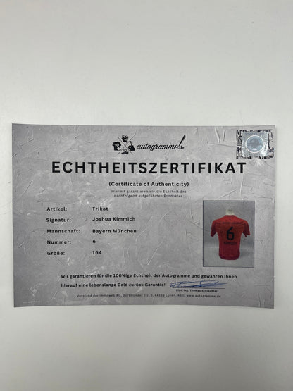 Bayern München Trikot Joshua Kimmich signiert Adidas COA 164