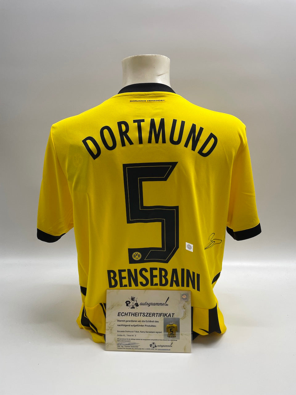 Borussia Dortmund Trikot Ramy Bensebaini signiert BVB Autogramm Puma XL