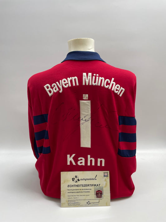 Bayern München Trikot Oliver Kahn signiert Autogramme Adidas XL