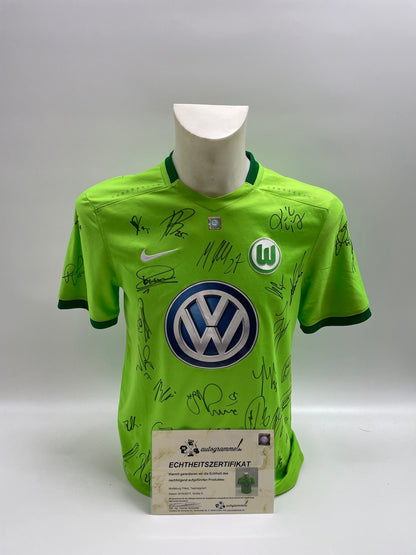 VfL Wolfsburg jersey 2016/2017 team signed wolves autograph nike s