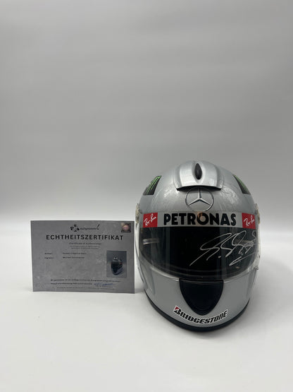 Michael Schumacher Formel 1 Helm Unterschrift und Echtheitszertifikat 1:1