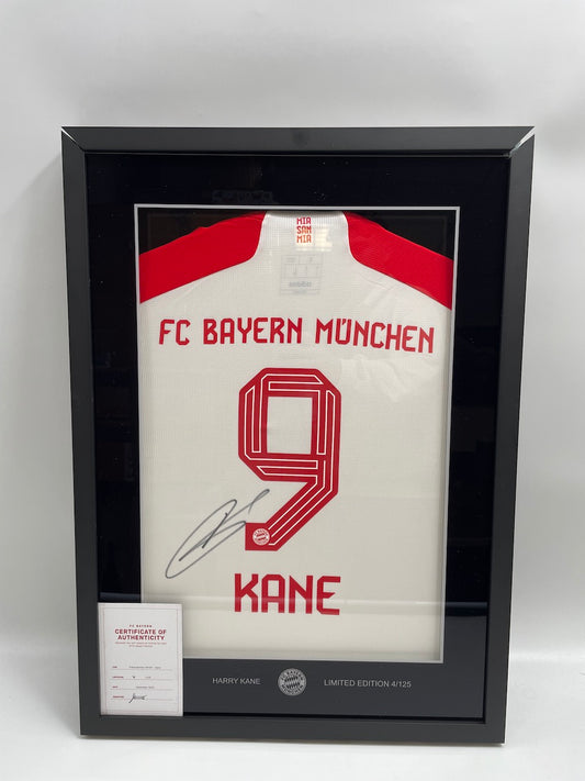 Bayern München Trikot Harry Kane signiert im Rahmen COA Adidas